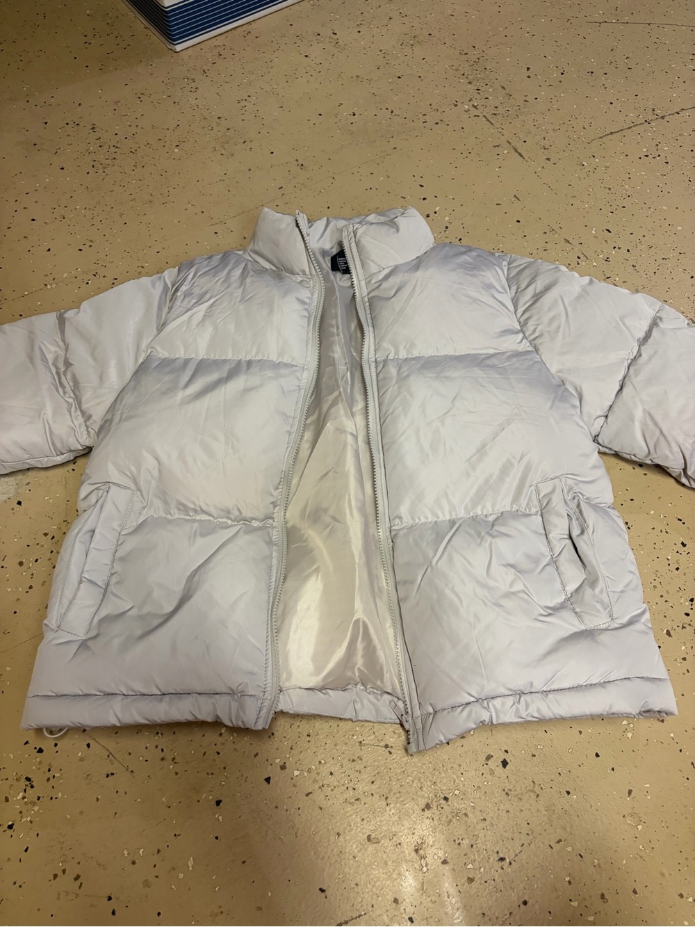 Forever 21 Cream Puffer Jacket